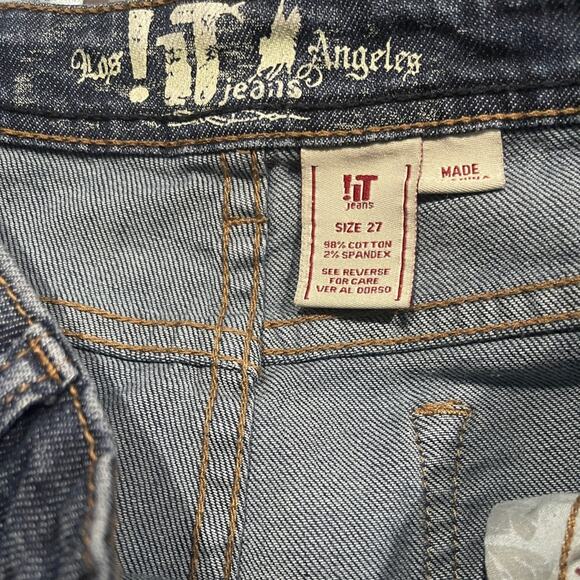 !IT JEANS Los Angeles Medium Wash Low-Rise Straight Leg Jeans Sz 27 - Picture 6 of 6